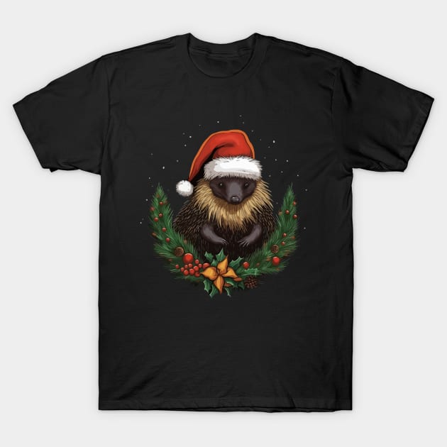 Echidna Christmas T-Shirt by JH Mart